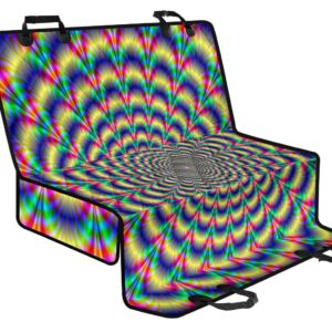 Psychedelic Explosion Optical Illusion Pet Car Back Seat Cover - eaf3d2a05446