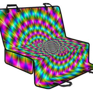 Psychedelic Rave Optical Illusion Pet Car Back Seat Cover - 638f0d50ea76