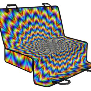 Psychedelic Wave Optical Illusion Pet Car Back Seat Cover - 549a8bfb428b