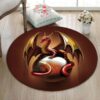 Pterosaur Round Carpet Floor Rug Living Room Bedroom Decor Round Area Rug Carpet