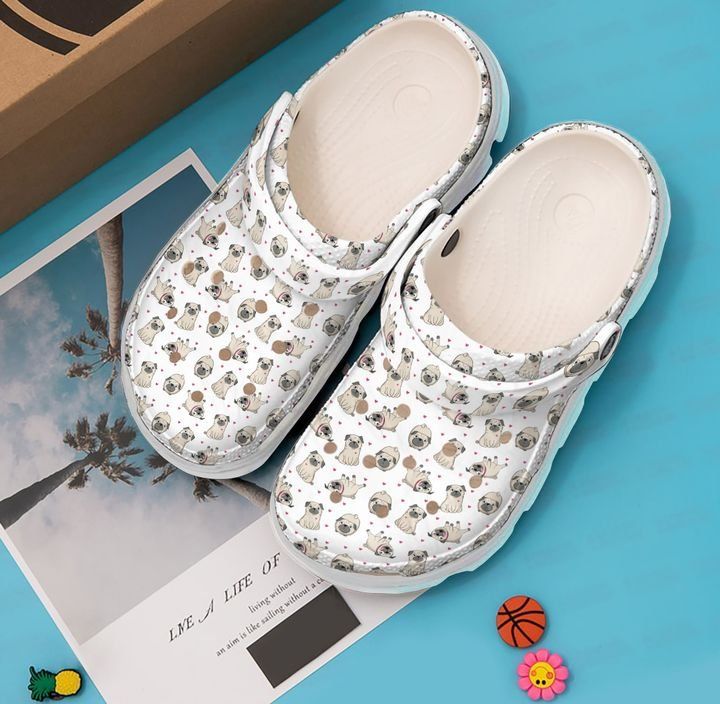 Pug And Heart Sku 1940 Crocs Crocband Clog Comfortable For Mens Womens Classic Clog Water Shoes Pug And Heart Sku 1940 Crocs Crocband Clog Comfortable For Mens Womens Classic Clog Water Shoes