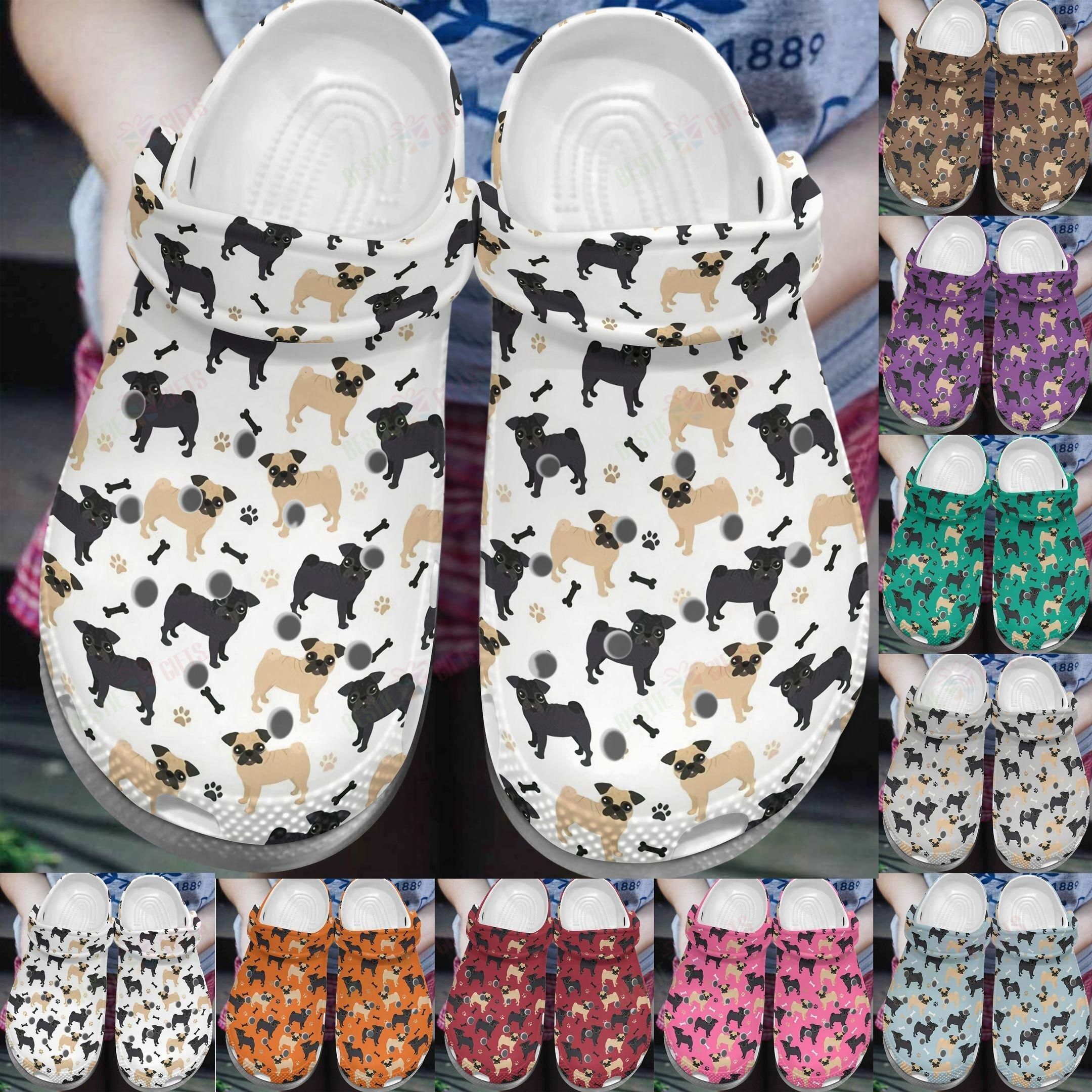 Pug Crocs Clog Classic Clog Whitesole Baby Pug Shoes Pug Crocs Clog Classic Clog Whitesole Baby Pug Shoes