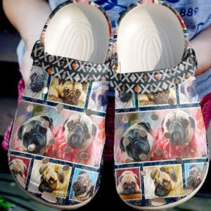 Pug Cute Pugs Sku 1957 Crocs Crocband Clog Comfortable For Mens Womens Classic Clog Water Shoes