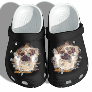 Pug Dog Dad Cute Funny Shoes Crocs Clog – Pug Dog Mom Croc Shoes Gifts Mothers Day 2021