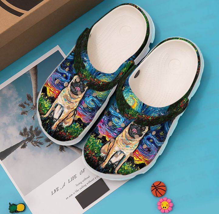 Pug Lovely Starry Night Sku 1896 Crocs Crocband Clog Comfortable For Mens Womens Classic Clog Water Shoes Pug Lovely Starry Night Sku 1896 Crocs Crocband Clog Comfortable For Mens Womens Classic Clog Water Shoes