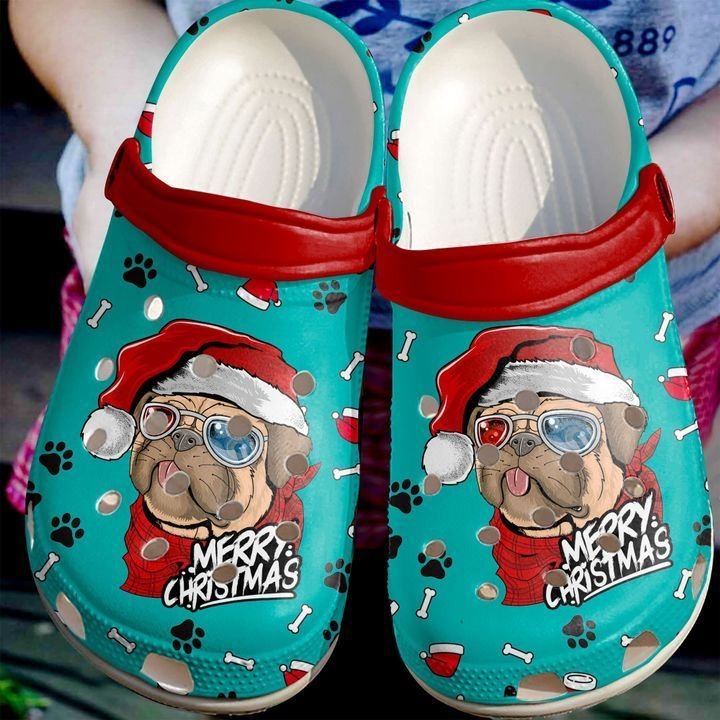 Pug Merry Christmas Sku 1898 Crocs Clog Clog Shoes Pug Merry Christmas Sku 1898 Crocs Clog Clog Shoes