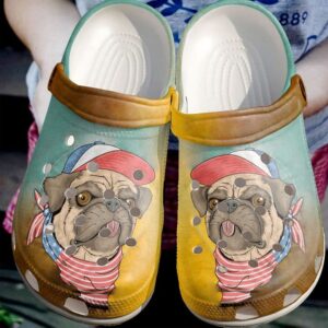 Pug Naughty Sku 1936 Crocs Crocband Clog Comfortable For Mens Womens Classic Clog Water Shoes