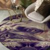 Pug Painting Round Carpet Floor Rug Living Room Bedroom Decor Round Area Rug Carpet