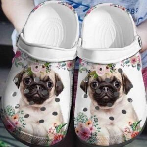 Pug Personalize Clog Custom Crocs Clog On Sandal Fashion Style Comfortable For Women Men Kid