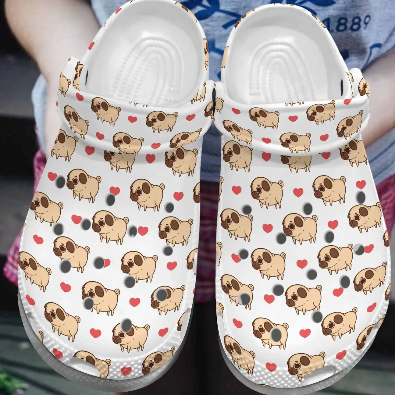 Pug Personalize Clog Custom Crocs Fashionstyle Comfortable For Women Men Kid Print 3D Cool Baby Pug Pug Personalize Clog Custom Crocs Fashionstyle Comfortable For Women Men Kid Print 3D Cool Baby Pug