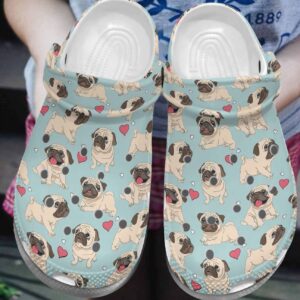 Pug Personalize Clog Custom Crocs Fashionstyle Comfortable For Women Men Kid Print 3D Happy Pugs