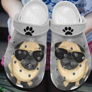 Pug Personalized Clog Custom Crocs Comfortablefashion Style Comfortable For Women Men Kid Print 3D Cool Pug