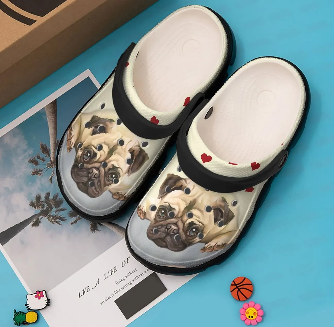 Pug Personalized Clog Custom Crocs Comfortablefashion Style Comfortable For Women Men Kid Print 3D Lovely Pug Pug Personalized Clog Custom Crocs Comfortablefashion Style Comfortable For Women Men Kid Print 3D Lovely Pug