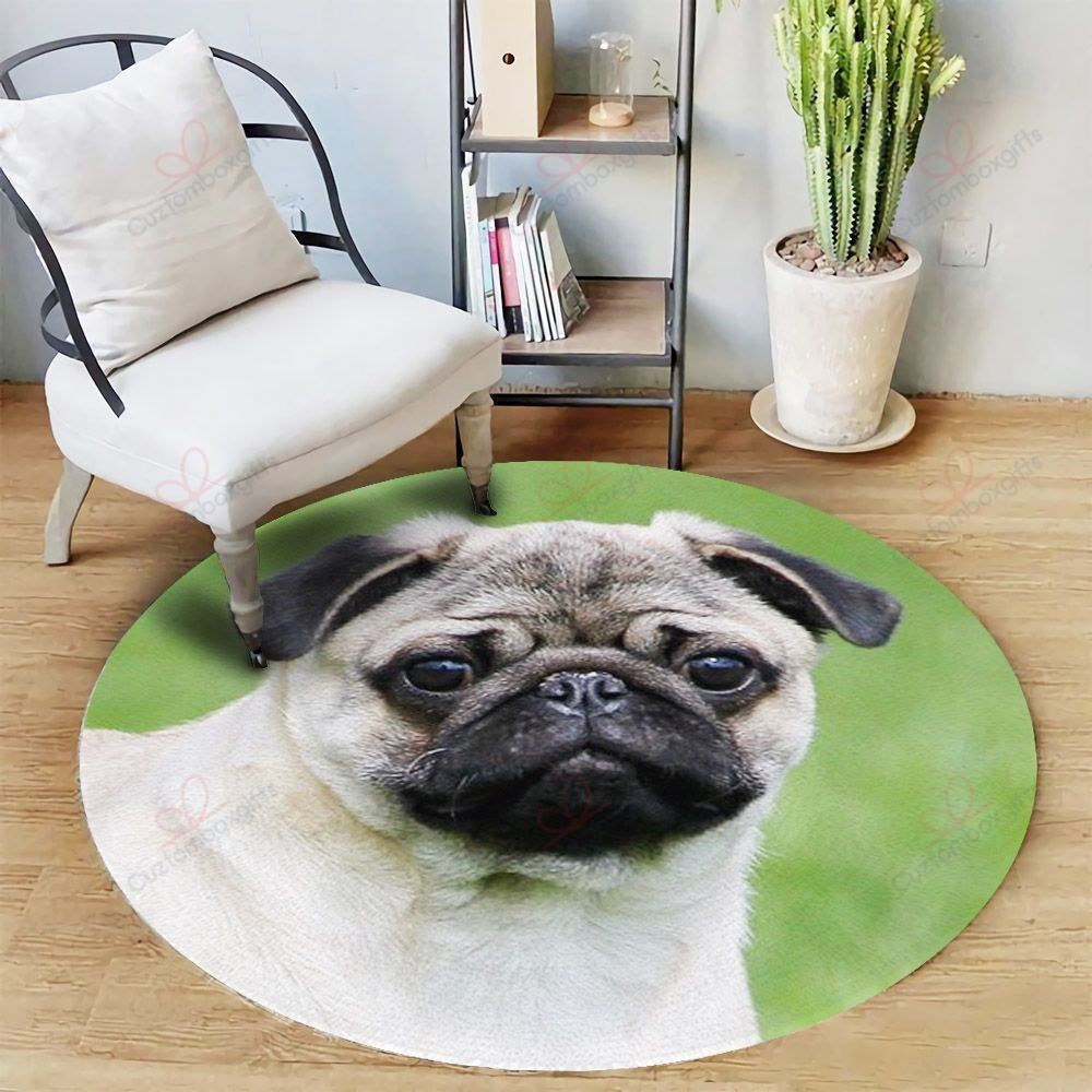 Pug The Moon Round Carpet Floor Rug Living Room Bedroom Decor Round Area Rug Carpet Pug The Moon Round Carpet Floor Rug Living Room Bedroom Decor Round Area Rug Carpet