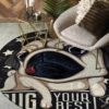 Pug Your Best Round Carpet Floor Rug Living Room Bedroom Decor Round Area Rug Carpet