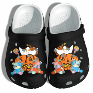 Pumpkin Ghost Bear Halloween Crocs Clog Shoes – Halloween Clog Crocs Clog Crocband Clog Birthday Gift For Man Woman