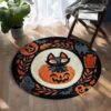 Pumpkin Pattern Round Carpet Floor Rug Living Room Bedroom Decor Round Area Rug Carpet