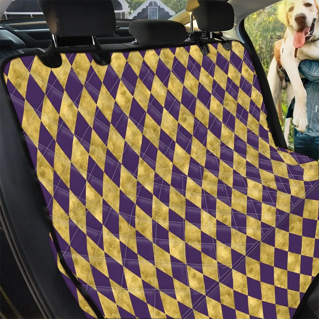 Purple And Gold Harlequin Texture Car Back Seat Cover Dog Car Seat Covers - 31dd2d26cf16 Purple And Gold Harlequin Texture Car Back Seat Cover Dog Car Seat Covers - 31dd2d26cf16