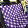 Purple And White Gingham Car Back Seat Cover Dog Car Seat Covers - f3893fe4f378