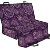 Purple Bohemian Mandala Pattern Print Pet Car Back Seat Cover - cea14825b9f1