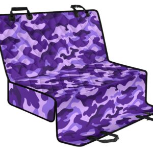 Purple Camouflage Print Pet Car Back Seat Cover - 557d3d644ae9