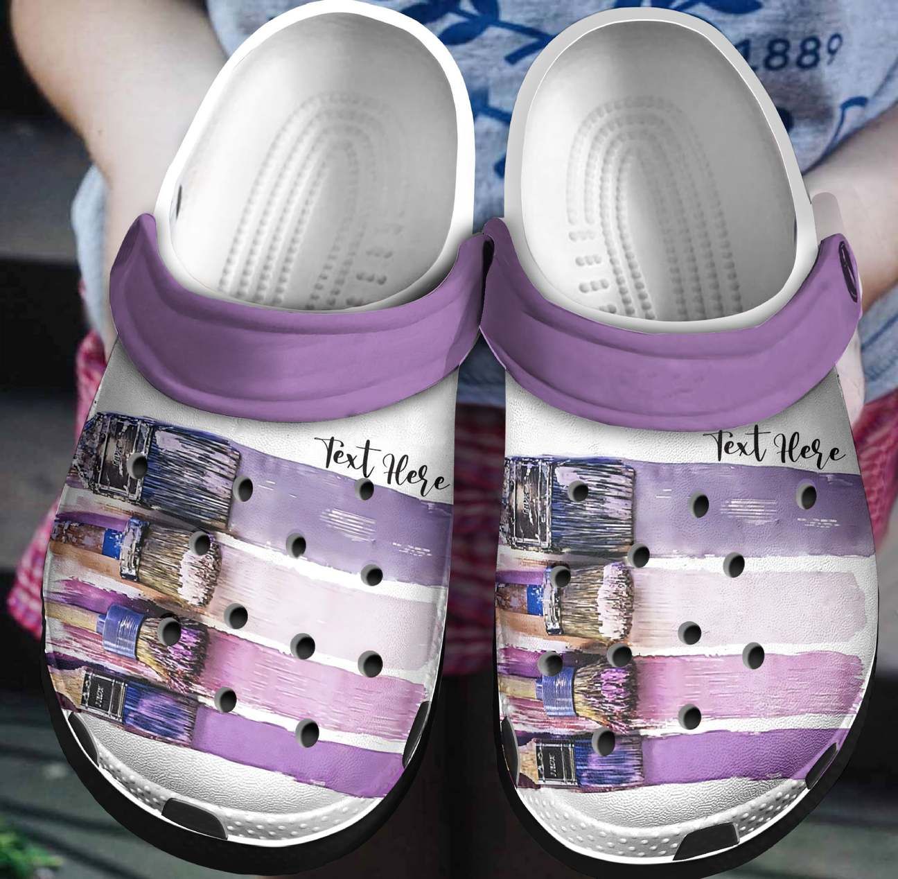 Purple Colors Personalized Clog Custom Crocs Comfortablefashion Style Comfortable For Women Men Kid Print 3D Purple Colors Personalized Clog Custom Crocs Comfortablefashion Style Comfortable For Women Men Kid Print 3D