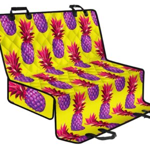 Purple EDM Pineapple Pattern Print Pet Car Back Seat Cover - 65931d0aed58