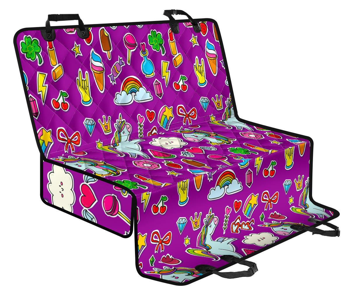 Purple Girly Unicorn Pattern Print Pet Car Back Seat Cover - 3855bf474e29 Purple Girly Unicorn Pattern Print Pet Car Back Seat Cover - 3855bf474e29