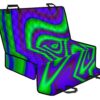 Purple Green Psychedelic Trippy Print Pet Car Back Seat Cover - a5d7fefed63f