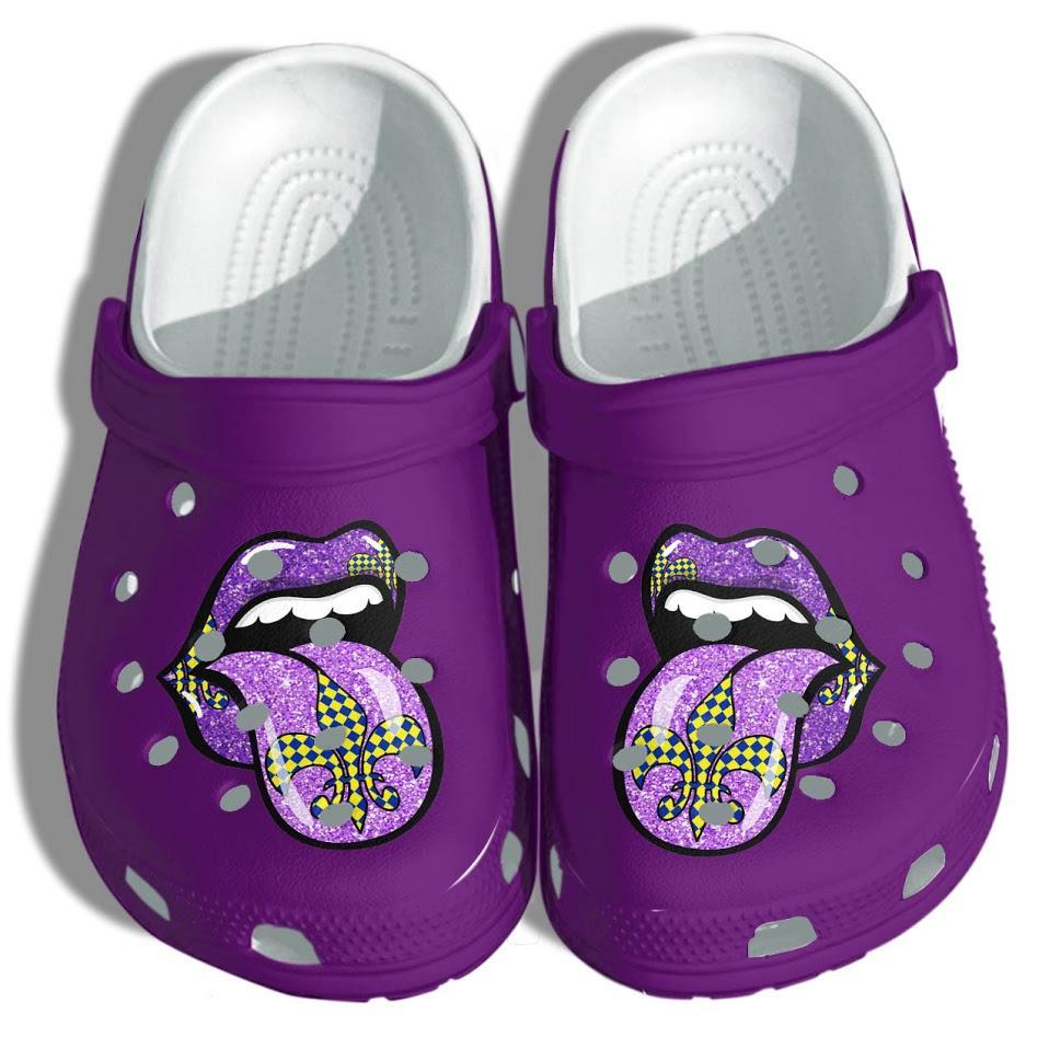 Purple Lip Crocs Clog Shoes – Mardi Gras in New Orleans 2021 Shoes Gifts For Girl Women Purple Lip Crocs Clog Shoes – Mardi Gras in New Orleans 2021 Shoes Gifts For Girl Women