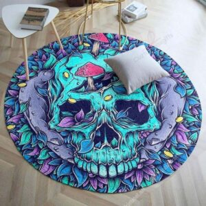 Purple Mystery Round Carpet Floor Rug Living Room Bedroom Decor Round Area Rug Carpet