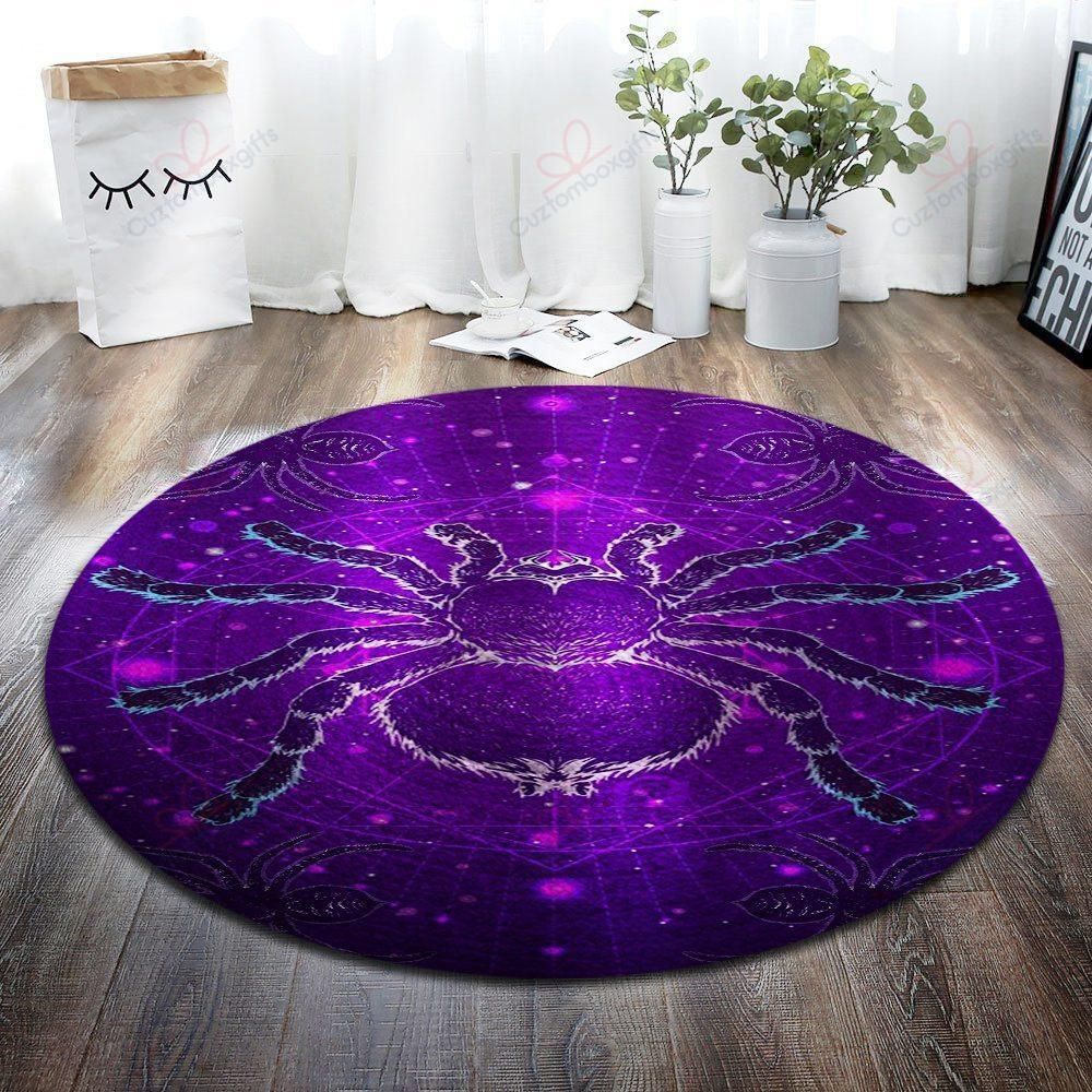 Purple Spider Round Carpet Floor Rug Living Room Bedroom Decor Round Area Rug Carpet Purple Spider Round Carpet Floor Rug Living Room Bedroom Decor Round Area Rug Carpet