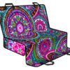 Purple Teal Circle Mandala Print Pet Car Back Seat Cover - f9f4883dd811