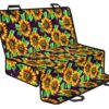 Purple Trippy Sunflower Pattern Print Pet Car Back Seat Cover - 2fece2b591eb