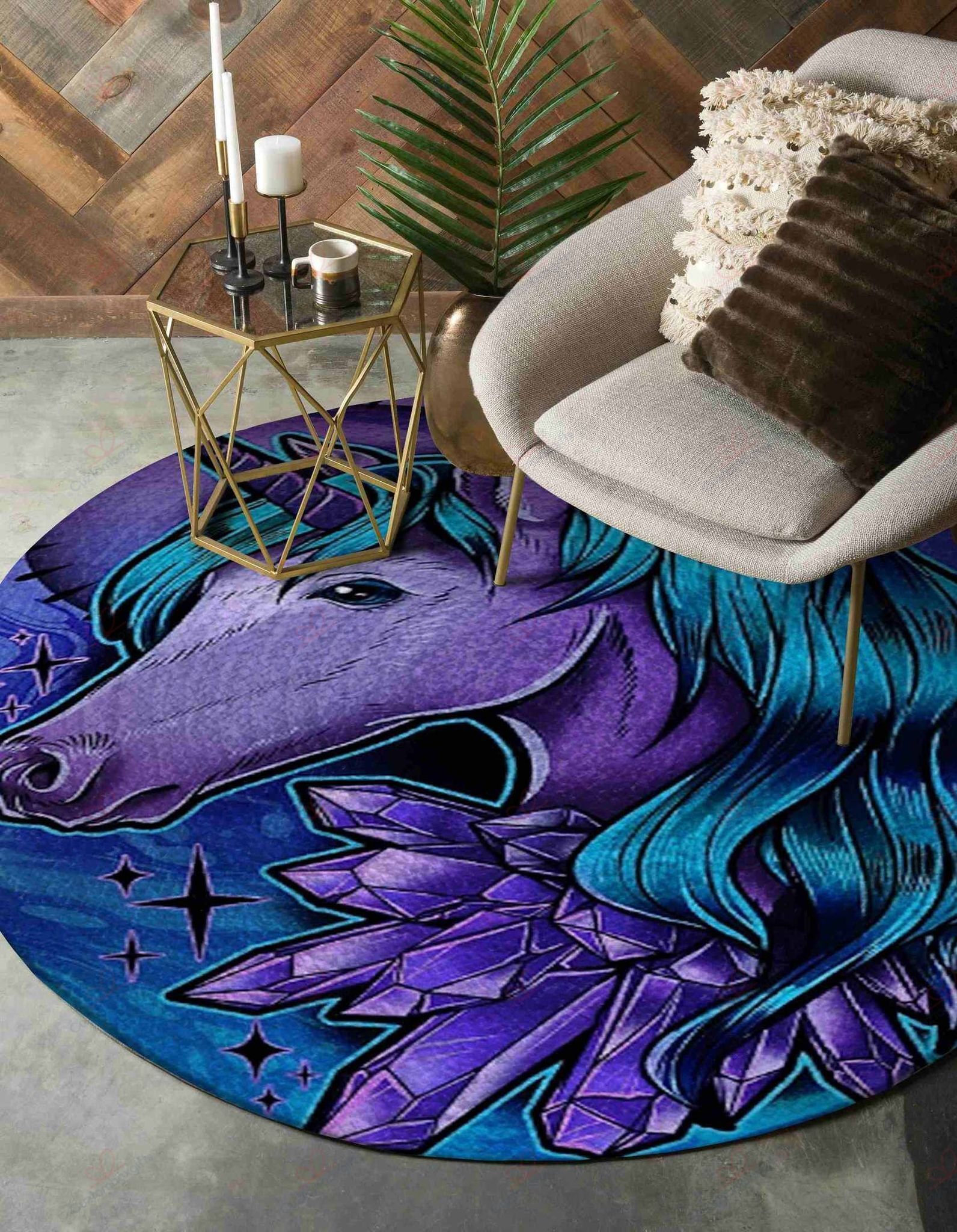 Purple Unicorn Round Carpet Floor Rug Living Room Bedroom Decor Round Area Rug Carpet Purple Unicorn Round Carpet Floor Rug Living Room Bedroom Decor Round Area Rug Carpet