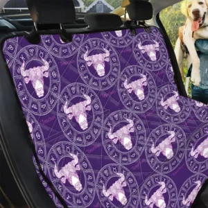 Purple Zodiac Taurus Car Back Seat Cover Dog Car Seat Covers - 645bb5d7c469
