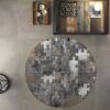 Puzzle Round Carpet Floor Rug Living Room Bedroom Decor Round Area Rug Carpet