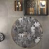 Puzzle Round Carpet Floor Rug Living Room Bedroom Decor Round Area Rug Carpet