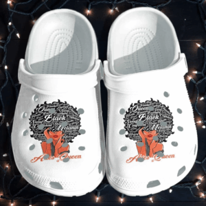 Queen Black Aries April Birthday Shoes Crocs Clog Gift For Daughter Wife – Aries Queen Shoes Clog Birthday Gifts For Black Girl