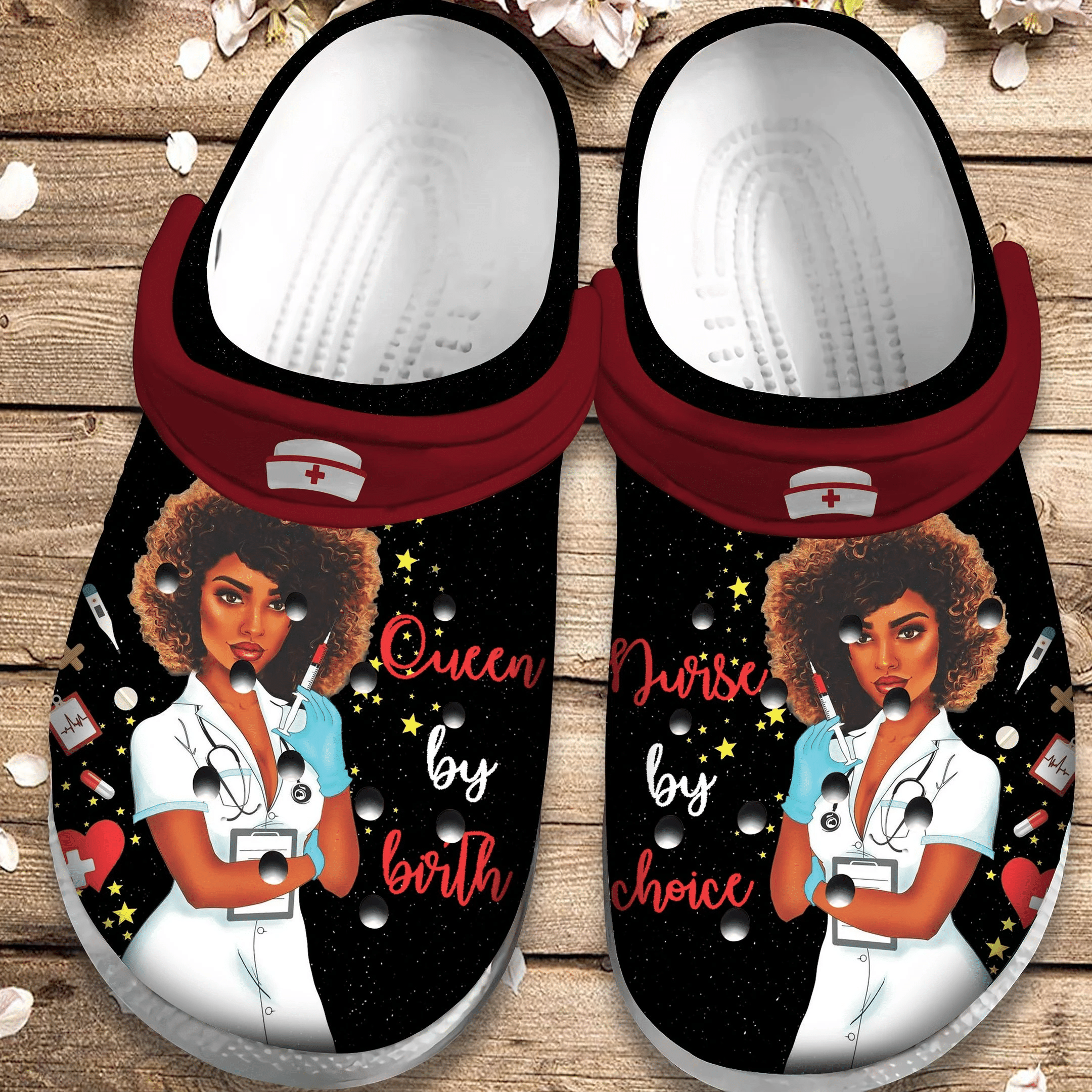 Queen By Birth Crocs Clog Shoes – Nurse By Choice Crocbland Clog Birthday Gift For Woman Girl Friend Queen By Birth Crocs Clog Shoes – Nurse By Choice Crocbland Clog Birthday Gift For Woman Girl Friend
