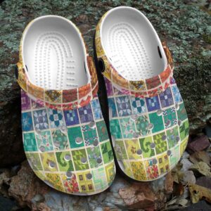 Quilt A1 Personalized Clog Custom Crocs Comfortablefashion Style Comfortable For Women Men Kid Print 3D