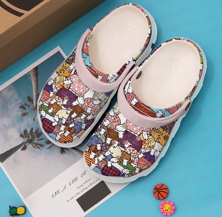 Quilting Colorful Sheeps Sku 1961 Crocs Crocband Clog Comfortable For Mens Womens Classic Clog Water Shoes Quilting Colorful Sheeps Sku 1961 Crocs Crocband Clog Comfortable For Mens Womens Classic Clog Water Shoes