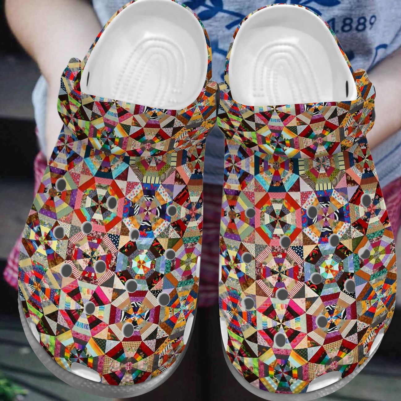 Quilting Personalized Clog Custom Crocs Comfortablefashion Style Comfortable For Women Men Kid Print 3D Scrap Love Quilting Personalized Clog Custom Crocs Comfortablefashion Style Comfortable For Women Men Kid Print 3D Scrap Love