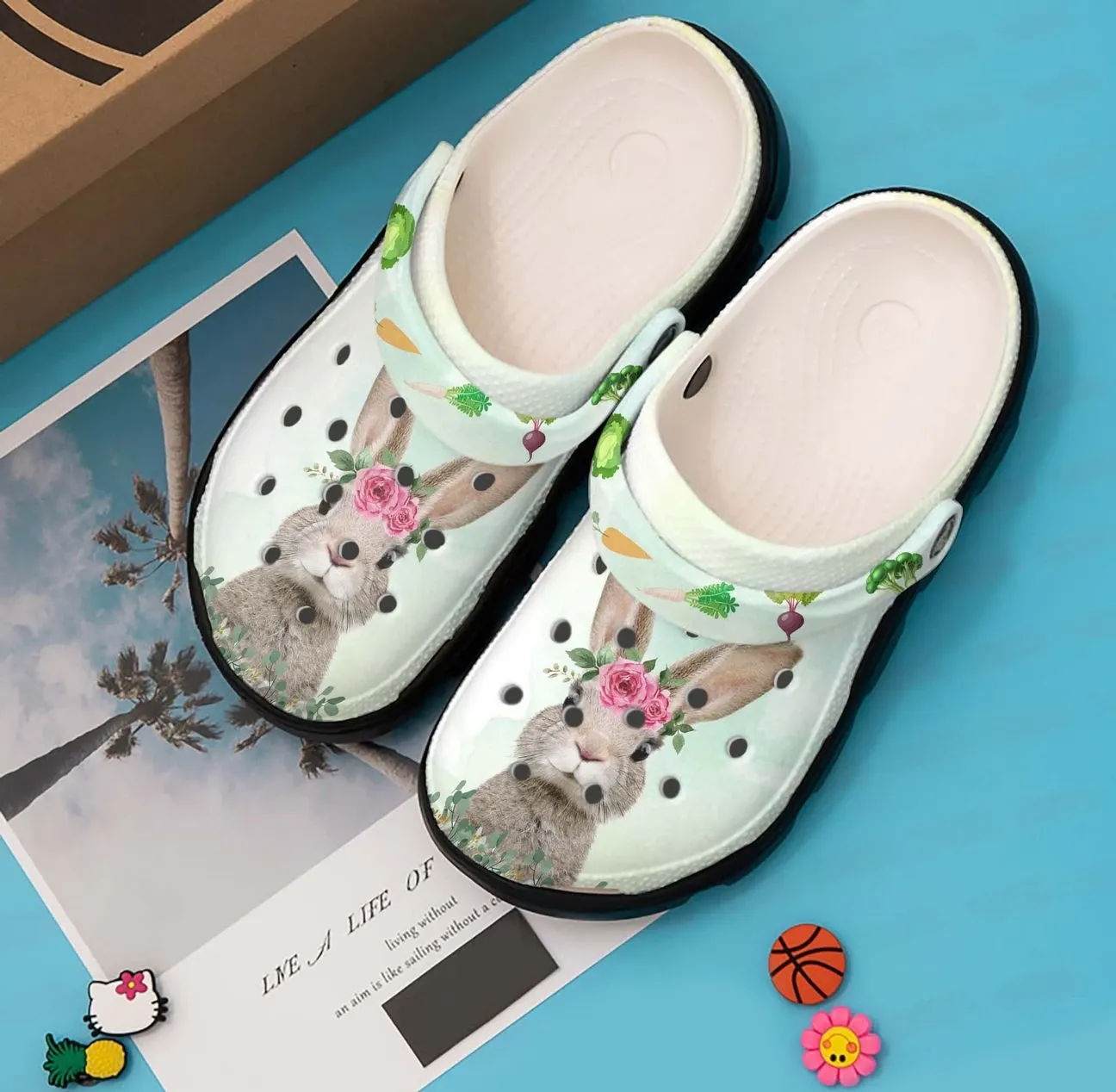 Rabbit Personalized Clog Custom Crocs Comfortablefashion Style Comfortable For Women Men Kid Print 3D Flower Rabbit Rabbit Personalized Clog Custom Crocs Comfortablefashion Style Comfortable For Women Men Kid Print 3D Flower Rabbit