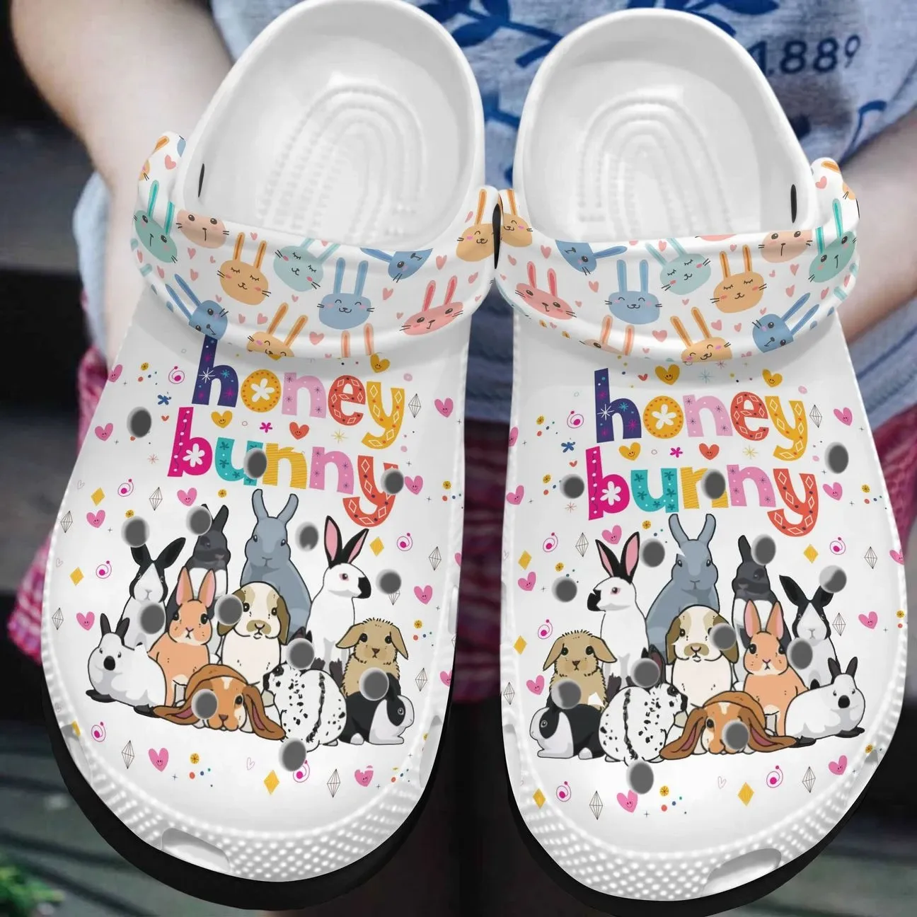 Rabbit Personalized Clog Custom Crocs Comfortablefashion Style Comfortable For Women Men Kid Print 3D Honey Bunny Rabbit Personalized Clog Custom Crocs Comfortablefashion Style Comfortable For Women Men Kid Print 3D Honey Bunny