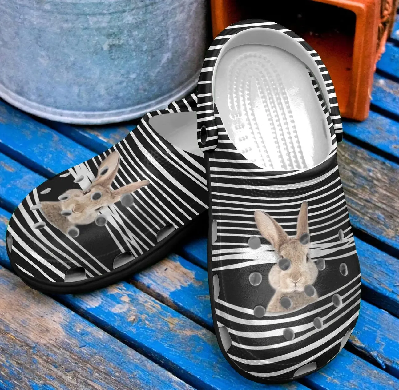 Rabbit Personalized Clog Custom Crocs Comfortablefashion Style Comfortable For Women Men Kid Print 3D Lovely Rabbit Rabbit Personalized Clog Custom Crocs Comfortablefashion Style Comfortable For Women Men Kid Print 3D Lovely Rabbit