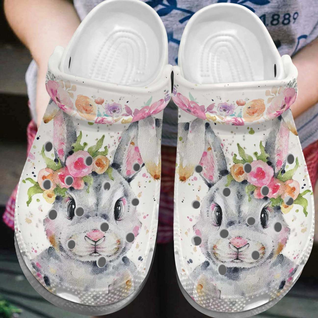 Rabbit Personalized Clog Custom Crocs Comfortablefashion Style Comfortable For Women Men Kid Print 3D Rabbit V1 Rabbit Personalized Clog Custom Crocs Comfortablefashion Style Comfortable For Women Men Kid Print 3D Rabbit V1