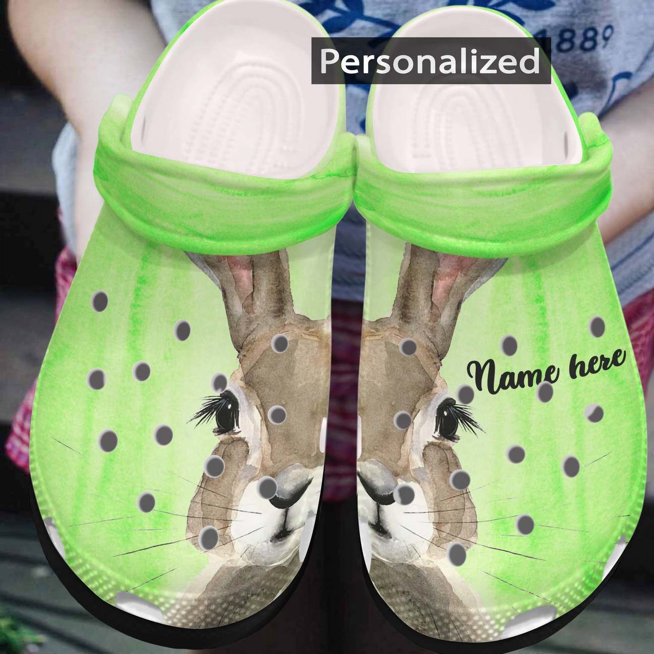 Rabbit Personalized Clog Custom Crocs Comfortablefashion Style Comfortable For Women Men Kid Print 3D Watercolor Rabbit Rabbit Personalized Clog Custom Crocs Comfortablefashion Style Comfortable For Women Men Kid Print 3D Watercolor Rabbit
