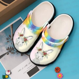 Rabbit Personalized Clog Custom Crocs Comfortablefashion Style Comfortable For Women Men Kid Print 3D White Rabbit