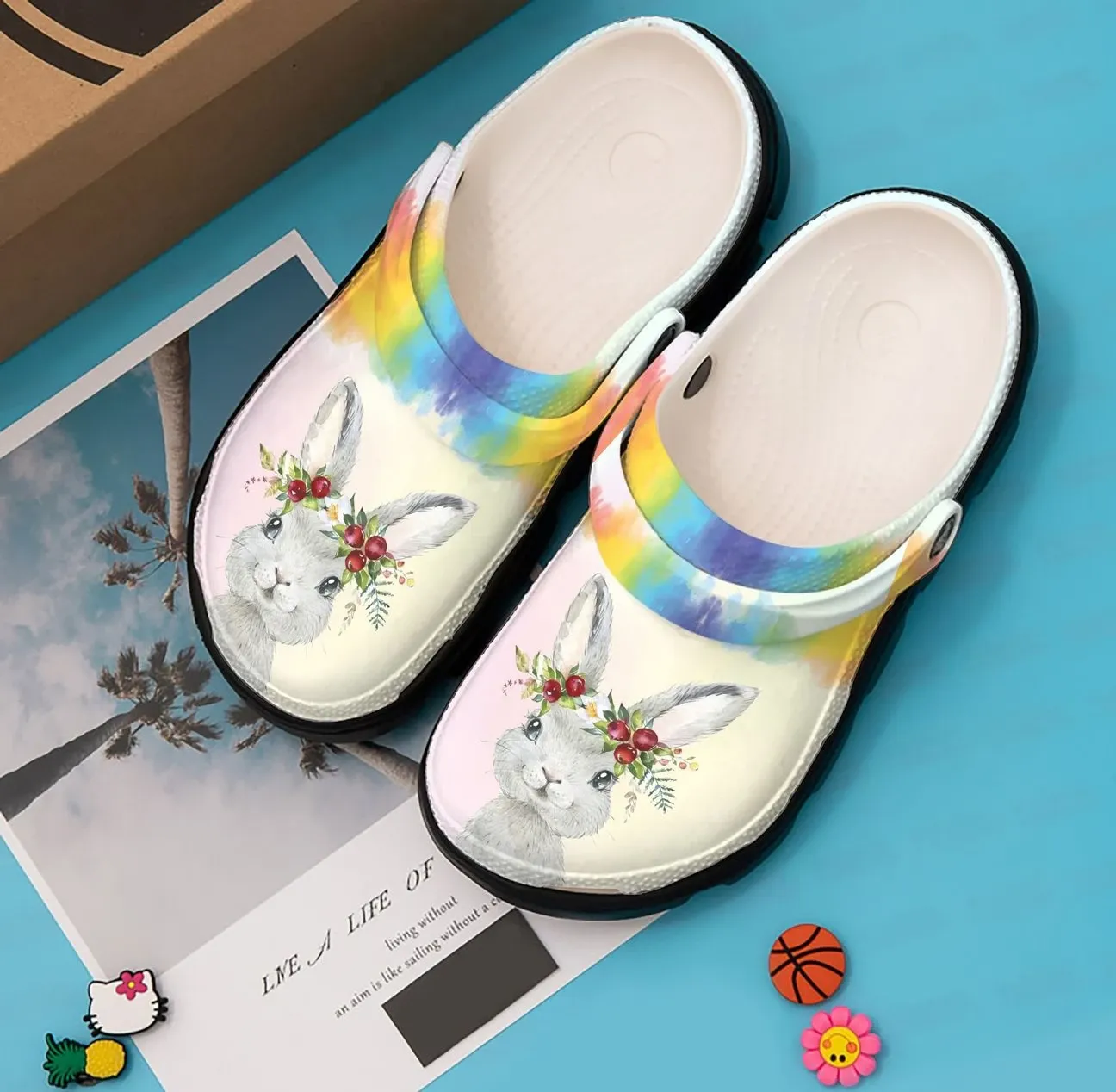 Rabbit Personalized Clog Custom Crocs Comfortablefashion Style Comfortable For Women Men Kid Print 3D White Rabbit Rabbit Personalized Clog Custom Crocs Comfortablefashion Style Comfortable For Women Men Kid Print 3D White Rabbit